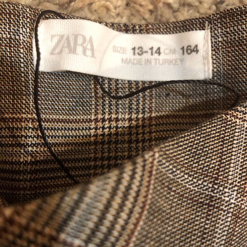 Zara Brown Plaid Pleated Skirt - Picture 5 of 5